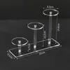 Soporte de Exhibición Personalizado de Acrílico en Forma de Disco para Figuras, Joyería, Almacenamiento de Perfumes, Exhibidor Multinivel para Postres y Pasteles