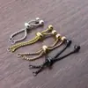 Cadena de cuentas de goma de 2 mm * 11 cm Dorada Negra Oro Rosa ajustable Cadena para pulsera DIY Accesorios de joyería de comercio exterior