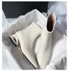 Botas Martin com Bico Quadrado e Salto Grosso, Botas Curtas para Mulheres, Novo Estilo Primavera e Outono, Botas Slim Tendência, Botas Curtas Francesas Estilo Chanel