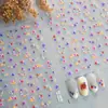 Redanco5D Relieve Ins Popular Papel de Aluminio Plateado Pegatinas para Uñas Flor Seca Flor Silvestre Pequeña Pegatinas 3D para Uñas Dr1832