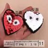 Atacado de Fábrica Patches Bordados, Bordado com Lantejoulas, Bordado com Lantejoulas Reversíveis, Patches Versáteis para Roupas com Rosto Sorridente de Amor