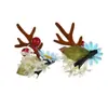 Diadema de Navidad para niños, par de pinzas para el pelo, pinza de asta, diadema de flor linda para niños, diadema de Navidad DIY