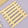 Pad de Bambú para Estirar Alambre Pad Aislante Térmico Pad Redondo de Bambú Pad de Bambú y Madera Pad para Tazón Pad para Olla de Arena Manteles Cuadrados Antiescaldado Posavasos Artesanías de Bambú