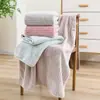 Toalla de Baño de Coral Fleece Transfronteriza, Toalla Rayada, Toalla de Baño para Adultos del Hogar, Extra Grande y Gruesa, No Suelta Pelusa, Toalla Absorbente
