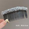 Diamante roto brillante cabello roto peine invertido flequillo frente parte posterior de la cabeza cabello roto peine para fijar el cabello temperamento versátil horquilla clásica