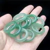Anillo de Jade Aventurina, Anillo Liso de Hilo Dorado de Jade Unisex, Joyería de Jade Verde, Anillos Lisos al por Mayor en Stock