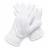 Guantes de Tela Libres de Polvo, Microfibra, Sin Pelusa, Joyería Ceremonial, Guantes Blancos Elásticos Libres de Polvo para Limpiar, Pantalla Táctil