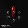 Nova Lz Personalizada 26 Letras Liga de Metal Joias Estilo Japonês Celebridade da Internet Prata Nail Art Cristais Strass
