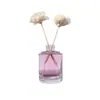 Botella de Vidrio para Aromaterapia de Flores Transparente Difusor de Aromaterapia Sin Fuego Perfume Interior Rattan Difusión Volátil Botella de Aromaterapia