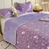 26 Juego Nuevo de Cubrecama de Tres Piezas Leche Polar Engrosado Uso por Ambos Lados Suave Agradable a la Piel Lavable Ropa de Cama para el Hogar Cubrecama