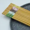 Palillos de Bambú con Estampado de Mármol, Palillos de Cinco Colores para Uso Doméstico, Una Persona, Un Palillo, A Prueba de Moho, Palillos de Bambú Natural para Catering, Palillos Ecológicos