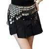 Estilo Bohemio Danza del Vientre Borla Cortina de Glúteos Cadena de Cintura para Mujer Cinturón Exótico Étnico Decorativo Fajín Accesorios Sexy