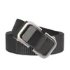 Cinturón automático para hombre de cuero con hebilla de aleación sin dientes, cinturón tejido de nailon, cinturón de lona táctico casual para exteriores
