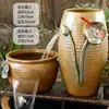 Fuente de Agua Tradicional de Cascada con Agua Circulante, Acuario Ecológico, Maceta de Cerámica para Paisajismo, Paisaje de Jardín, Estanque de Peces