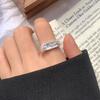 Anillo sencillo de plata 925, anillo que no se decolora, diseño de nicho, sensación de estilo ins, joyería simple, anillo de plata esterlina de alta gama, venta al por mayor para mujeres