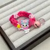 Banda para el cabello trenzada de arcoíris para niños, banda de goma para el cabello, linda muñeca de dibujos animados, accesorios para el cabello DIY, cubierta de cuero para mujeres, venta al por mayor