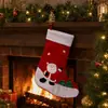 Calcetín Navideño de Dibujos Animados Bolsa de Regalo Patrón de Muñeco de Nieve Viejo Pascuero Reno Adornos Navideños Colgantes Regalos Accesorios