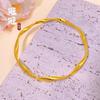 Pulsera Grande de Latón Chapado en Oro con Superficie Lisa, Estilo Persa, Mismo Modelo que en Joyerías, Regalo para Novia, Pulsera de Moebius