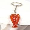 Venda Direta de Fábrica de Cristal de Jade Natural Esculturas de Anjo de 1 polegada Chaveiro Pingente Itens de Decoração para Colar DIY