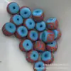 Contas Antigas de Vidro Estilo Xizang com Pátina Antiga, Contas Vintage de Ágata Vermelha, Acessórios Versáteis para Pulseiras DIY e Montagem de Joias