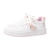 Zapatillas Simples Estilo Coreano Warrior Color Borgoña 2026 Nuevos Zapatos de Suela Gruesa Estudiante Energético Con Cordones Planos Dulces para Mujer