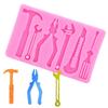 Ferramenta de hardware chave de boca martelo torno de bancada molde de silicone doce bolo chocolate molde de decoração