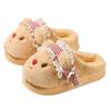 Chinelos de Algodão Desenho Animado Nanbowan para Mulheres Inverno Urso Fofo Casa Interior Veludo Quente Antiderrapante Peludos Chinelos para Mulheres