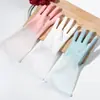 Luvas Domésticas Gradientes para Limpeza de Casa Cozinha Extra Grandes Duráveis para Lavar Roupa Louça Látex Impermeáveis Protetoras