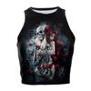 20.25 millones Ropa para Festivales Sagrados Nuevo Transfronterizo Europeo y Americano Esqueleto Calavera Estampado Digital Moda Chaleco Corto Superior