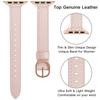 Adequado para Apple Watch 34567Se Pulseira Slim-Fit, Pulseira de Couro Fina para Apple Watch de Couro de Primeira Camada