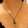 Conjunto de Brincos e Colar com Pingente de Caveira e Gota d'Água para Halloween Estilo Punk Moda Escura Acessórios Personalizados
