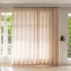 Cortinas Visillos de Lino Minimalistas Estilo Japonés, Filtran la Luz pero No Transparentes, Modelo Nuevo para Salones de Té y Casas de Huéspedes, Semi-Ocultantes, Cortinas Visillos de Algodón y Lino de Alta Calidad