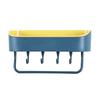Estante de almacenamiento de cuatro ganchos de dos colores para inodoro, para colgar en la pared, con ventosa para baño, para lavarse las manos, sin perforar, utensilios.