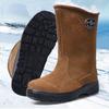Venta directa de fábrica botas de nieve cálidas antideslizantes resistentes al desgaste de lana engrosada de cuero invierno frío -40 grados