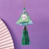 Bolsita del Festival del Bote del Dragón, Bolsita Triangular de Borla para Zongzi Estilo Chino Tradicional Bordada a Mano, Bolsita de Artemisa para Bendiciones, Bolsa Portátil
