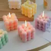 Vela de Aromaterapia Estilo Ins Elegante Casa Interior Quarto Sala Fragrância Purificador de Ar Cubo Mágico Vela de Aromaterapia