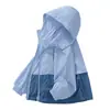 Ropa Casual de Protección Solar de Bloques de Color para Niños de Verano 2026 Nueva Protección UV Ligera de Seda de Hielo Ropa de Sombrilla para Niños