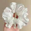 Scrunchie com vibe feminina, elástico de cabelo coreano fofo, acessório de cabelo estilo preguiçoso oversized, faixa de cabelo para coque
