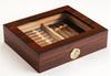 Caja de Puros Pintura Piano Alto Brillo Portátil Transparente Vidrio Humidor para Puros Madera de Cedro Caja de Puros Doméstica