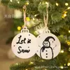 Manualidades Decorativas Navideñas Adornos de Árbol de Navidad de Madera Decoraciones para Fiestas Festivas DIY Decoración Colgante de Graffiti 8cm