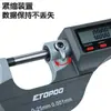 Micrómetro Digital de Pantalla Exterior Etopoo Modelo Tz de 3 Botones Micrómetro Gris Micrómetro de Tornillo Tarjeta de Medición de Diámetro Exterior