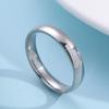Acessórios transfronteiriços anel de aço titânio 4mm arco liso casal aço inoxidável anel de beleza fina anel joalheria fabricantes femininos