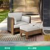 Sofá de teca para patio exterior, terraza de villa, ocio, muebles impermeables, sala de sol, combinación de sofá de ratán de madera maciza