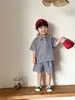 Conjunto de Camisas de Verano para Niños, Algodón Puro 2026 Nuevo Elegante Vestido a Cuadros para Niñas, Ropa para Hermanos