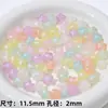 Verano Nuevo Estilo Iridiscente Color Caramelo Sirena Agujero Recto Cuentas Redondas Pulsera Collar DIY Hecho a Mano Accesorios de Estrella Cuentas Sueltas