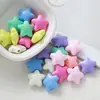 Cuentas sueltas de macarrón de cinco puntas, suministros acrílicos para abalorios DIY, lindos accesorios de estrella, materiales para llaveros y pulseras