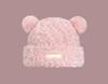 Lindo Gorro de Lana de Oso para Mujer Invierno Grueso Felpa Cálido Sombrero de Copa Mao Mao Otoño e Invierno Cabeza Grande Wai Gorro Tejido