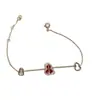 Pulseira de Cabaceira de Ágata Vermelha Versão Alta Kirin Banhada a Ouro Rosa 18K Feminina com Madrepérola Branca Incrustada com Diamantes Pulseira do Ano Animal Fulu