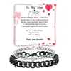 Conjunto de Cadena Cubana con Circonita Incrustada en Forma de Corazón para Pareja Anillo y Pulsera de Acero Inoxidable Lisos Regalo de San Valentín