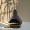 Aromameditationgift Soporte Multifuncional de Madera Sagrada para Salvia Quemador de Aromaterapia Portaincienso de Cerámica